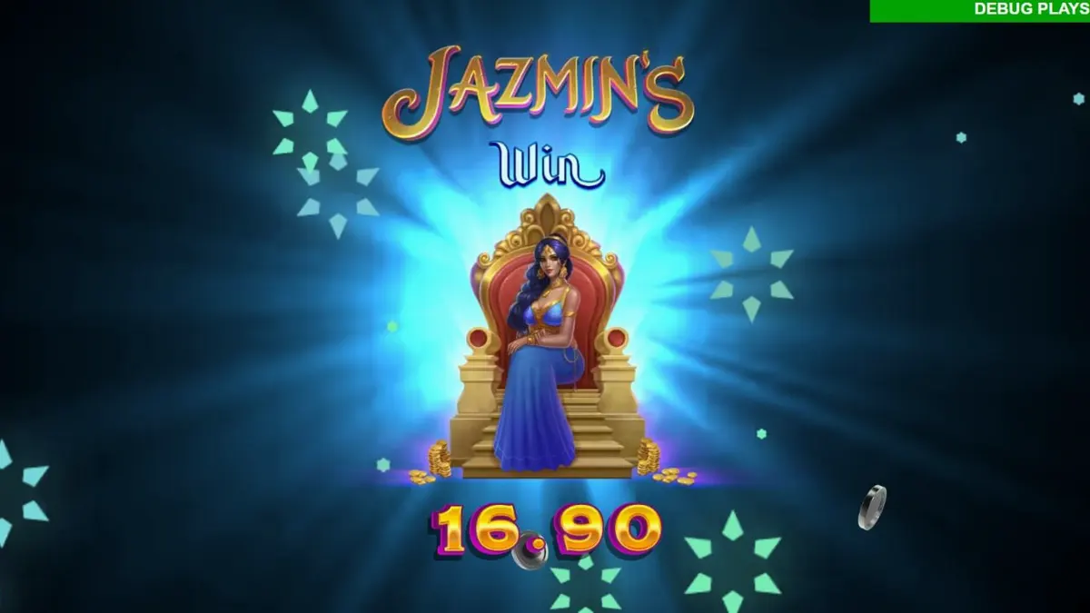 Tampilan visual slot Jazmin’s Wild Ways Smash Pots dengan tema Arabian yang mewah